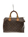 【中古】LOUIS VUITTON◆1)スピーディ35_モノグラム・キャンバス_BRW/PVC/BRW【バッグ】