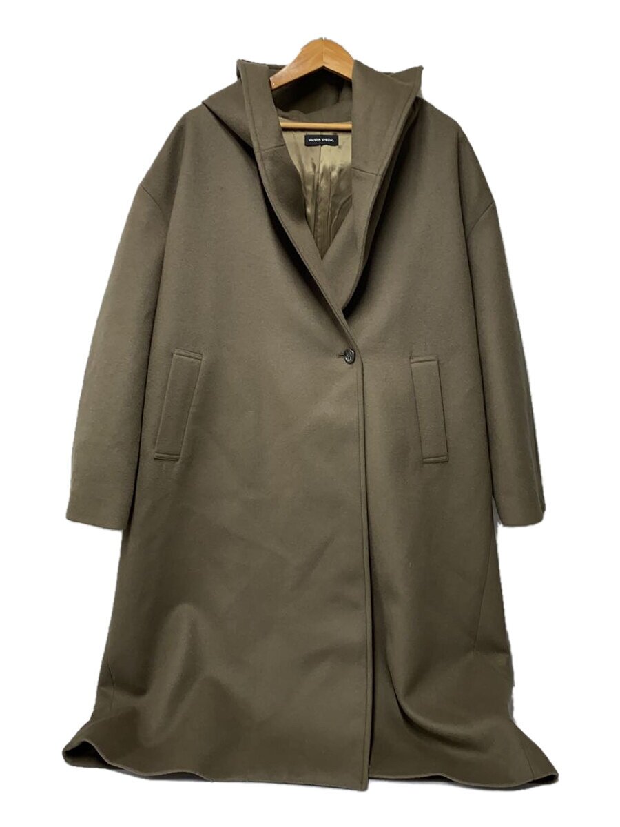 MAISON SPECIAL◆Cashmere Beaver Processing Hood Coat/KHK/21242165102