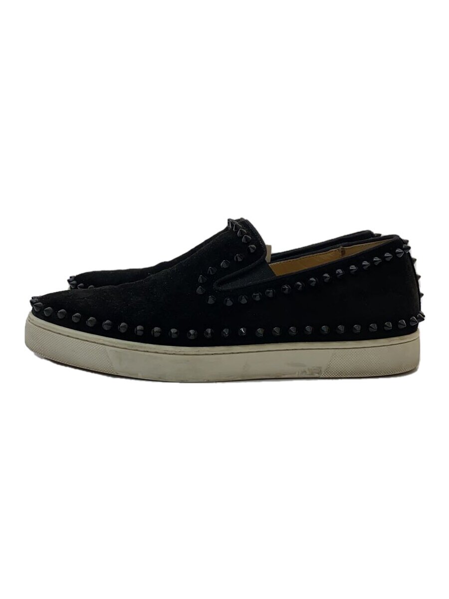 【中古】Christian Louboutin◆PIK BOAT/ローカットスニーカー/41/BLK/スウェード【シューズ】