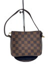 【中古】LOUIS VUITTON◆トゥールス・メイクアップ_ダミエ・エベヌ_BRW/PVC/BRW【バッグ】