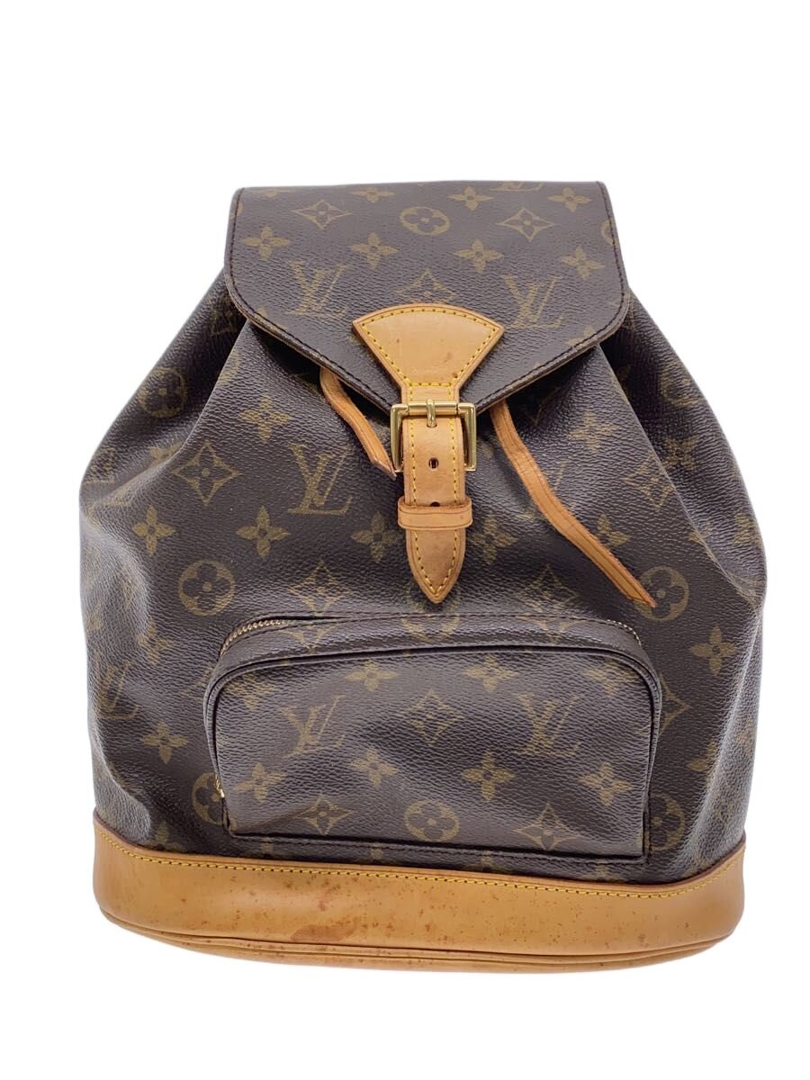Rakuten - 【中古】LOUIS VUITTON◆モンスリMM_モノグラム・キャンバス/PVC/BRW/総柄【バッグ】