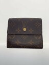 【中古】LOUIS VUITTON◆ポルト・モネ・ビエ・カルト・クレディ_モノグラム・キャンバス_BRW/PVC/BRW/レディース【服飾雑貨他】