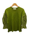 【中古】ENFOLD◆21AW/コ-マ天竺パフスリ−ブtシャツ /38/コットン/GRN/300EA380-2210【レディースウェア】