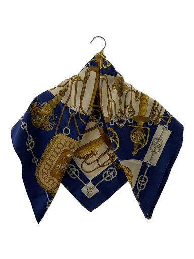 【中古】HERMES◆スカーフ/シルク/BLU/総柄/レディース【服飾雑貨他】 【中古】HERMES◆スカーフ/シルク/BLU/総柄/レディース【服飾雑貨他】