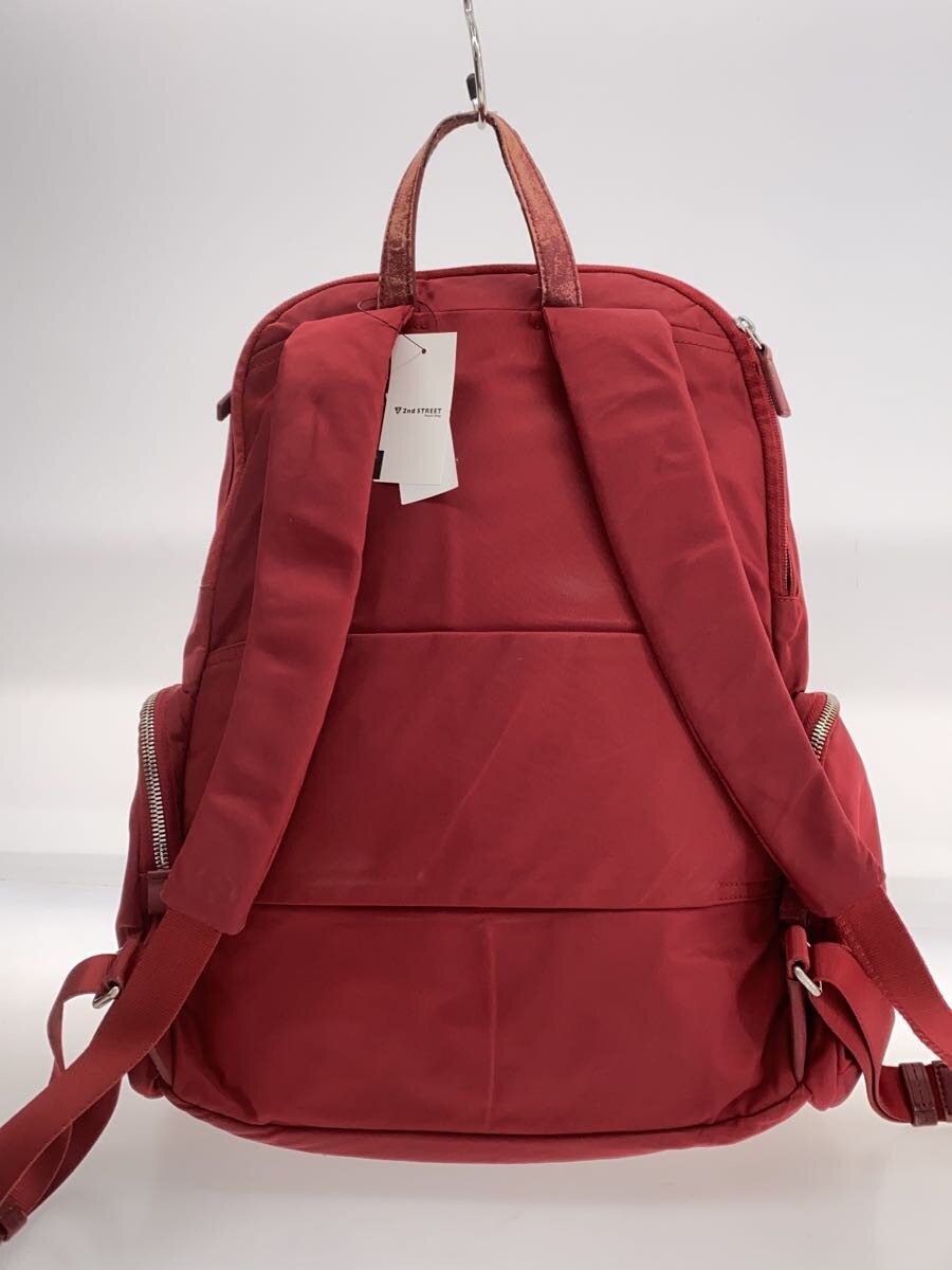 【中古】TUMI◆リュック/--/RED/無地/中汚れ/持ち手スレ【バッグ】