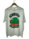 【中古】Hanes◆90S/恐竜/RYCON GRAPHICS/献血イベント/VINTAGE/Tシャツ/XL/コットン/WHT//【メンズウェア】