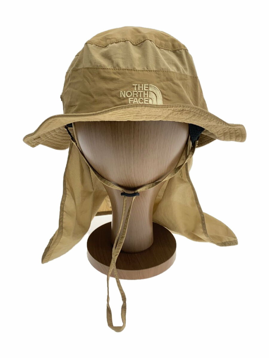 【中古】THE NORTH FACE◆ハット/L/ナイロン/BEG/無地/レディース【服飾雑貨他】