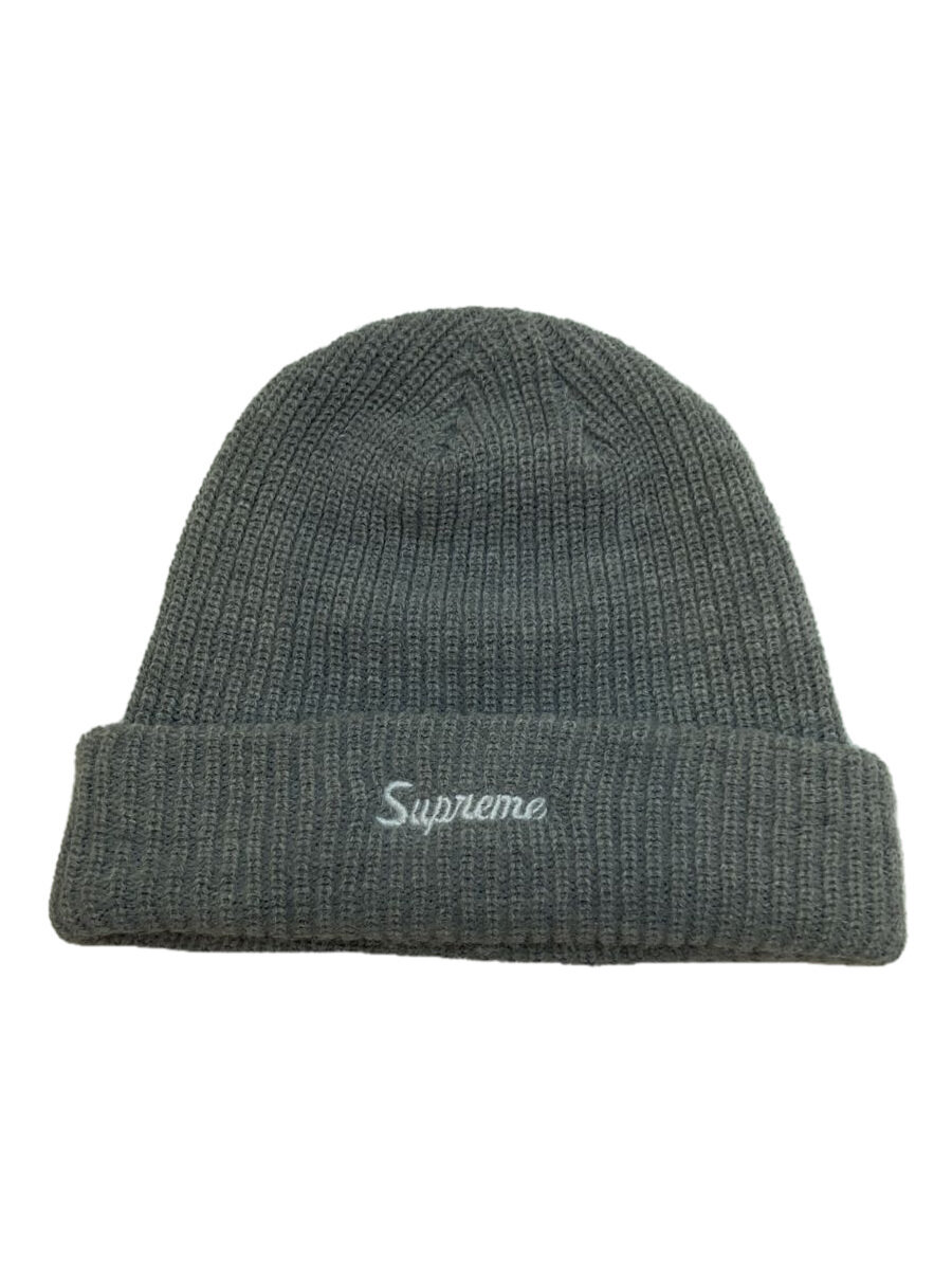 【中古】Supreme◆ニットキャップ/--/アクリル/GRY/無地/メンズ【服飾雑貨他】