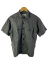 【中古】SASSAFRAS◆Gurdeners Half/半袖シャツ/S/コットン/GRY/SF-232019【メンズウェア】