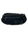 【中古】GUCCI◆ウエストバッグ_グッチシマ/レザー/BLK【バッグ】