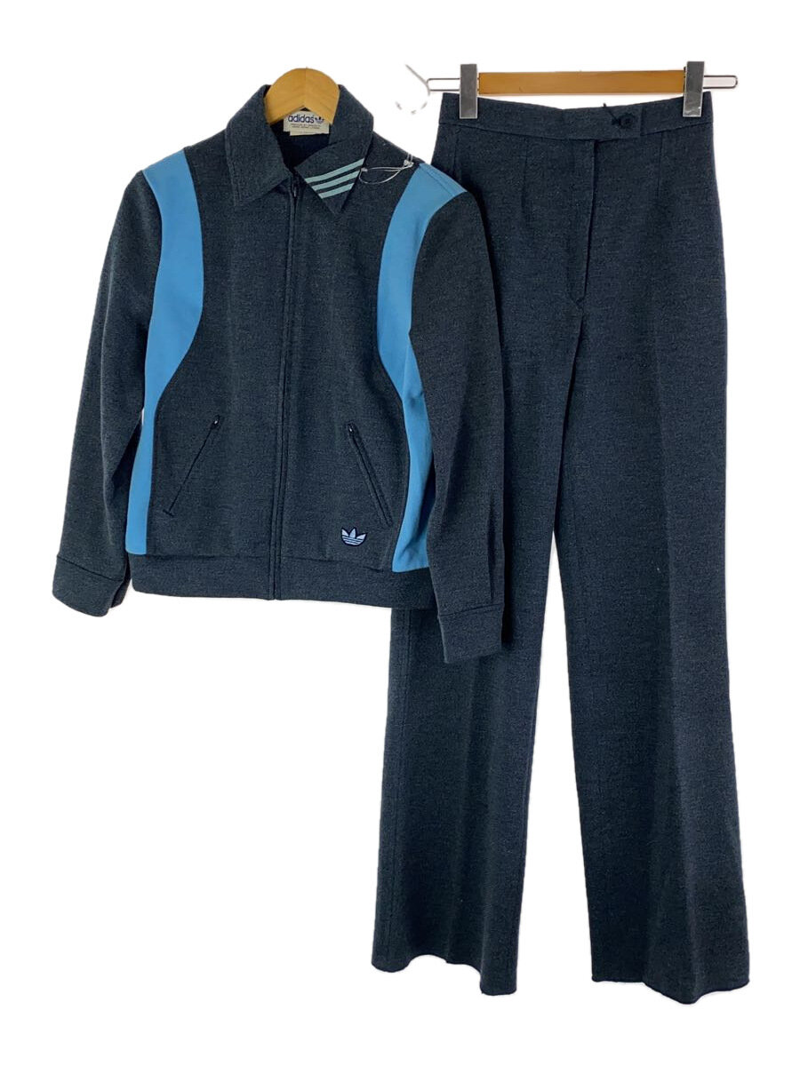 【中古】adidas◆セットアップ/L/ポリエステル/BLU【メンズウェア】