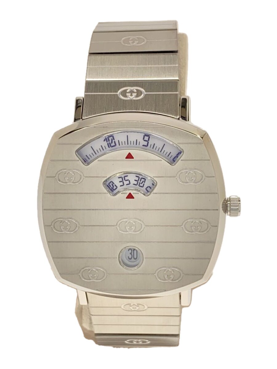 【中古】GUCCI◆クォーツ腕時計/アナログ/ステンレス/SLV/SLV/SS/157.4【服飾雑貨他】