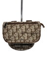 【中古】Dior HOMME◆アームポーチ/キャンバス/ブラウン/ディオールオム【バッグ】