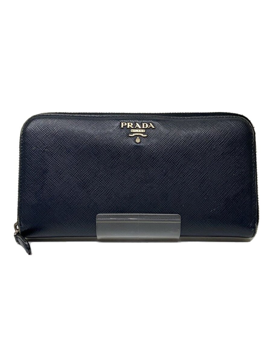 【中古】PRADA◆長財布/--/NVY/メンズ【服飾雑貨他】