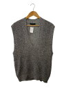 【中古】NOBLE◆24SS/ウールペーパーヤーン片畦ニットベスト/FREE/ポリエステル/GRY/24080240830030//【レディースウェア】