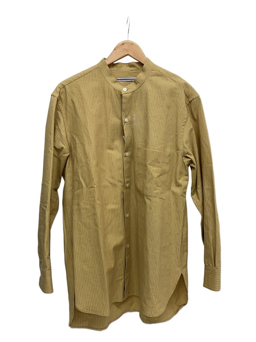 Cristaseya◆MAO SHIRT/マオシャツ/長袖シャツ/S/コットン/YLW/ストライプ/311-10-0383/? NULL ?