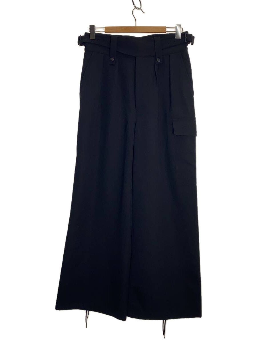 【中古】SUBLATIONS◆カーゴパンツ/2/ウール/BLK/HEAVY WOOL GABARDI