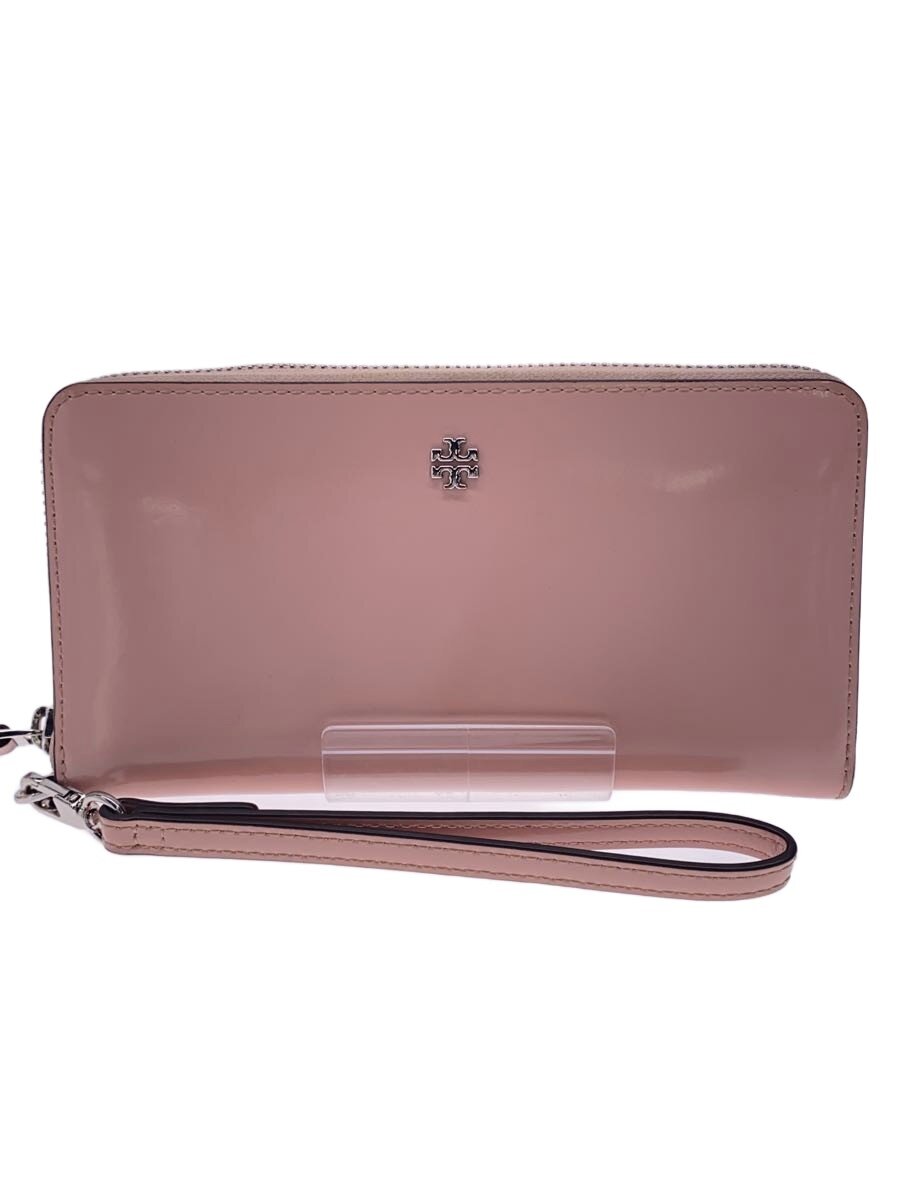 【中古】TORY BURCH◆長財布/--/PNK/無地/レディース【服飾雑貨他】