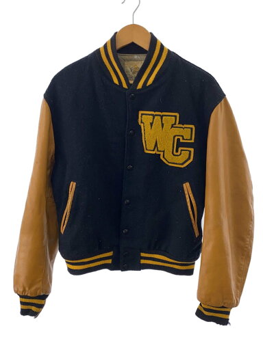 【中古】GOLDEN BEAR◆80s/スタジャン/L/ウール/BLK【メンズウェア】 【中古】GOLDEN BEAR◆80s/スタジャン/L/ウール/BLK【メンズウェア】