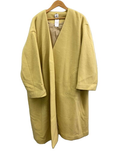 【中古】6(ROKU) BEAUTY & YOUTH UNITED ARROWS◆SCARF COAT/コート/38/ウール/イエロー/無地/8625-209-0364【レディースウェア】 【中古】6(ROKU) BEAUTY & YOUTH UNITED ARROWS◆SCARF COAT/コート/38/ウール/イエロー/無地/8625-209-0364【レディースウェア】