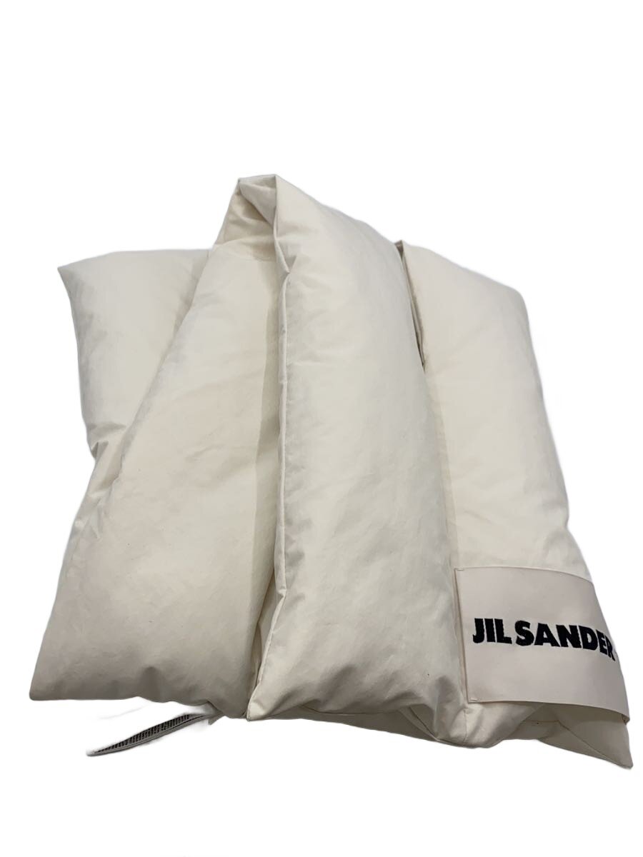 【中古】JIL SANDER◆マフラー/ポリエステル/WHT/レディース/J40TE002-J70008//【服飾雑貨他】