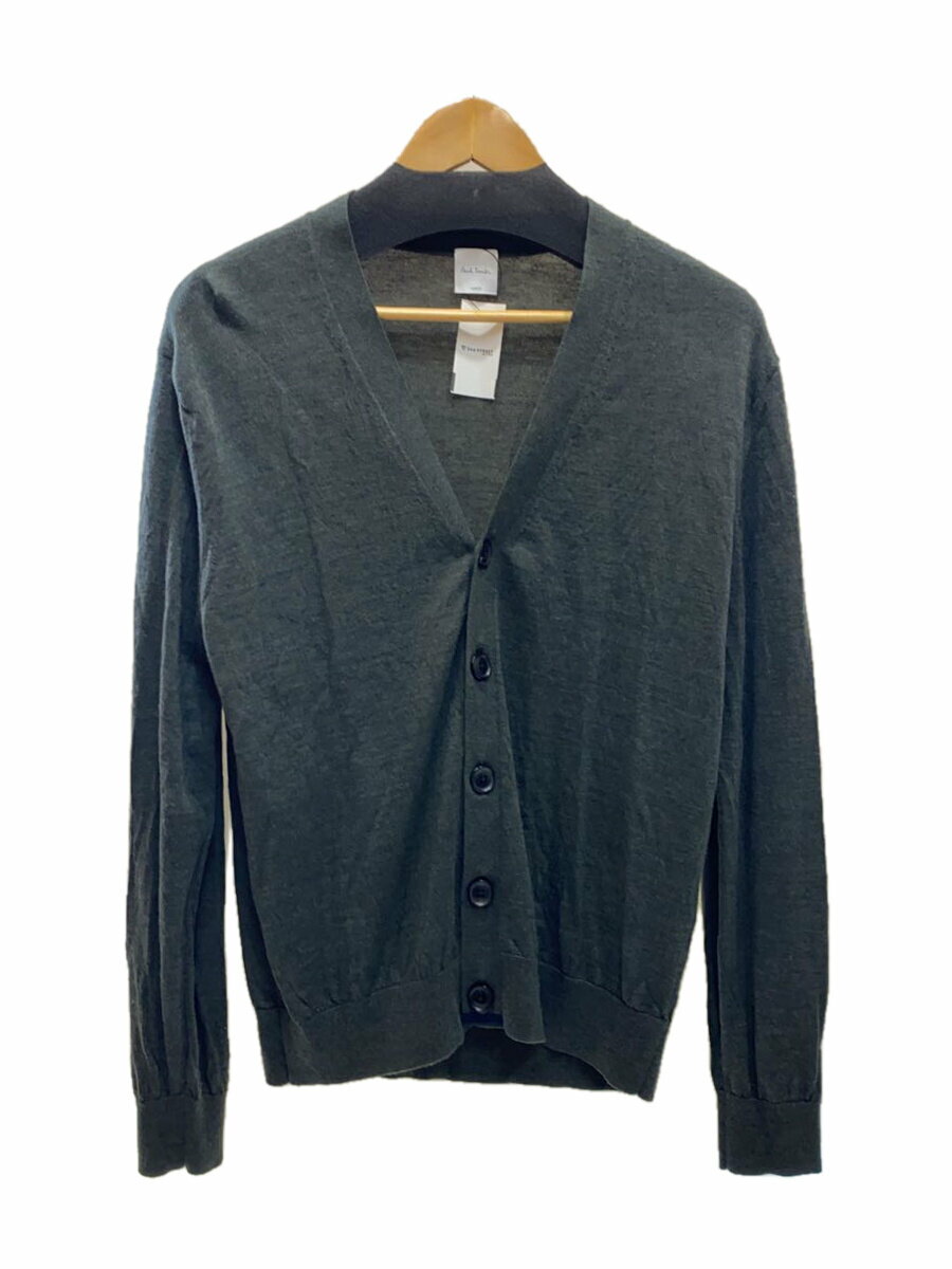 【中古】Paul Smith◆カーディガン(薄手)/L/ウール/GRY/無地/PF-NR-78760【メンズウェア】