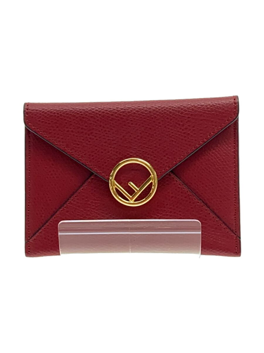 【中古】FENDI◆カードケース/--/RED/