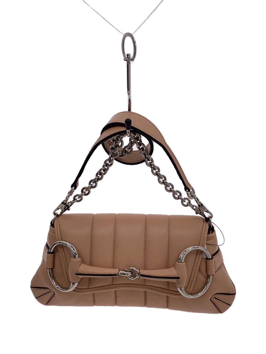 GUCCI - 【中古】GUCCI◆ショルダーバッグ/レザー/ピンク/無地/764339【バッグ】