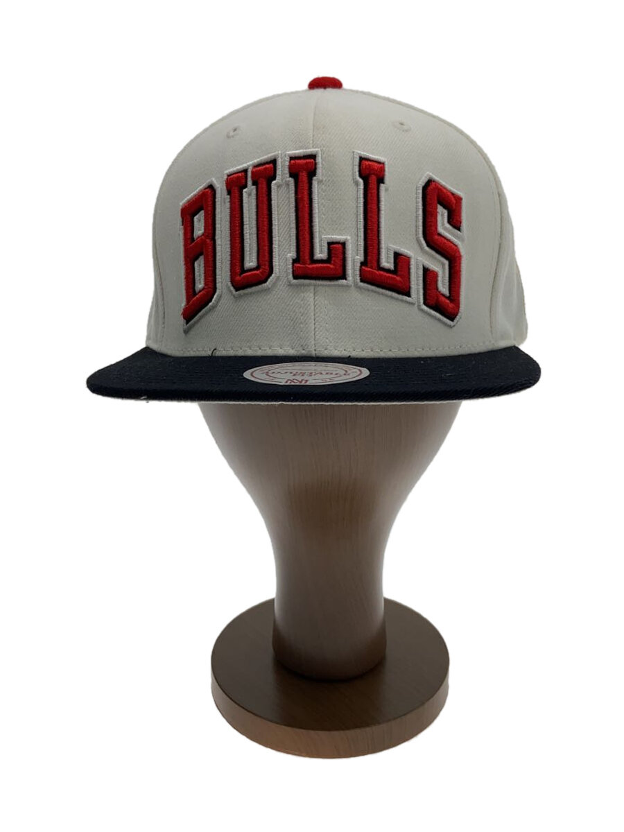 【中古】mitchell&ness◆キャップ/FREE/ポリエステル/WHT/無地/メンズ【服飾雑貨他】