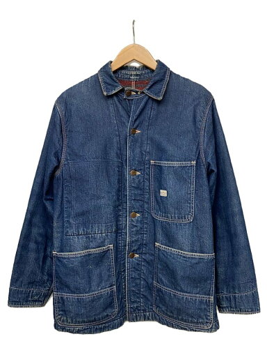 【中古】BIG JOHN◆70s/WORLD WORKERS/裏地ネップツイード/ビンテージカバーオール/L/コットン/IDG【メンズウェア】 【中古】BIG JOHN◆70s/WORLD WORKERS/裏地ネップツイード/ビンテージカバーオール/L/コットン/IDG【メンズウェア】