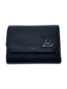 【中古】LOUIS VUITTON◆ポルト・フォイユ・パイロット_LVアエログラム/レザー/BLK/メンズ【服飾雑貨他】