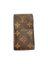 【中古】LOUIS VUITTON◆エテュイ・シガレット_モノグラム・キャンバス_BRW/PVC/BRW/メンズ【服飾雑貨他】