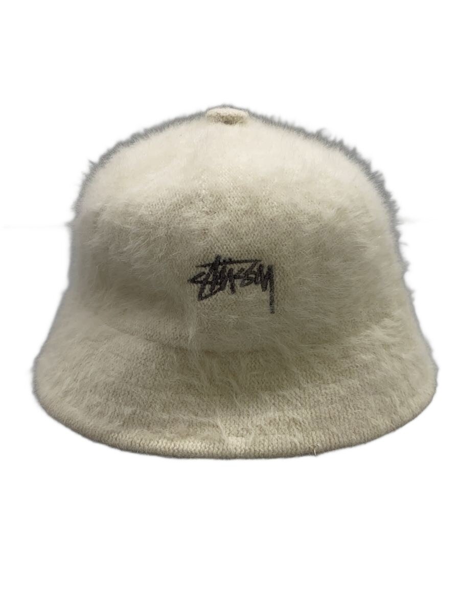 【中古】STUSSY◆Fuzzy Wool Basic Bucket Hat/ハット/アンゴラ混/ポリエステル/レディース【服飾雑貨他】