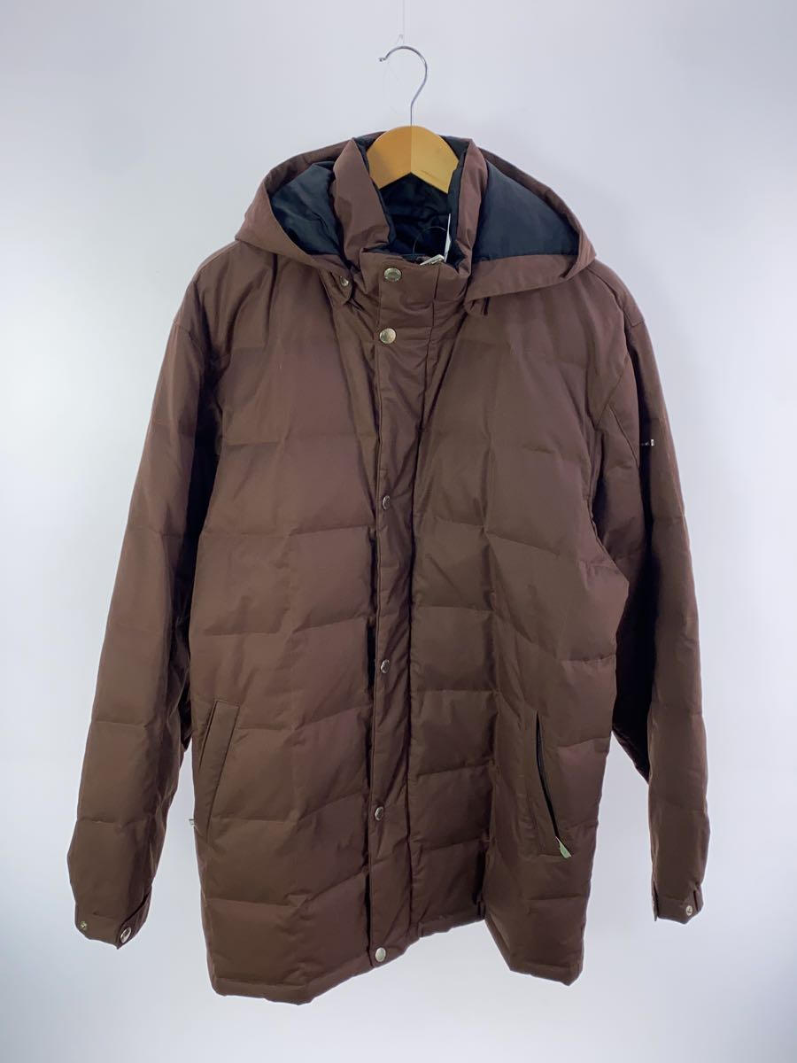 【中古】DESCENTE◆キルティング/ダウンコート/ダウン80/ダウンジャケット/O/ポリエステル/ブラウン/DRA-7192/【メンズウェア】