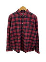 【中古】STUSSY◆80s/usa製/長袖シャツ/L/コットン/RED【メンズウェア】(4)