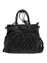 【中古】LOUIS VUITTON◆ネオ・カビィGM_モノグラム・デニム_BLK/デニム/ブラック/黒/ヴィトン【バッグ】