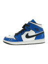 【中古】NIKE◆AIR JORDAN 1 MID SE_エアジョーダン 1 ミッド/29cm/BLU【シューズ】