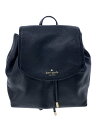 【中古】kate spade new york◆リュック/レザー/BLK/無地【バッグ】