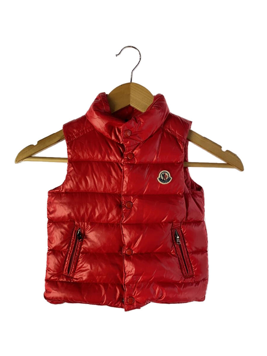 【中古】MONCLER◆BERNARD GILET/ベスト/--/ナイロン/RED/アニマル【キッズ】