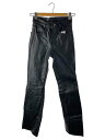 【中古】Schott◆レザーパンツ/ボトム/26/牛革/BLK/50604-01【レディースウェア】