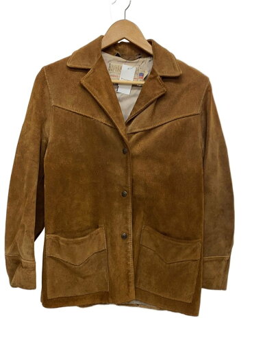 【中古】Schott◆RANCHER/ランチャー/レザージャケット/12/スウェード/ブラウン/フリンジ切除【メンズウェア】