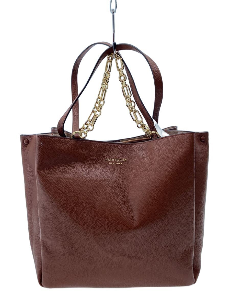 KATE SPADE - 【中古】kate spade new york◆トートバッグ/レザー/BRW/無地/K54444//【バッグ】