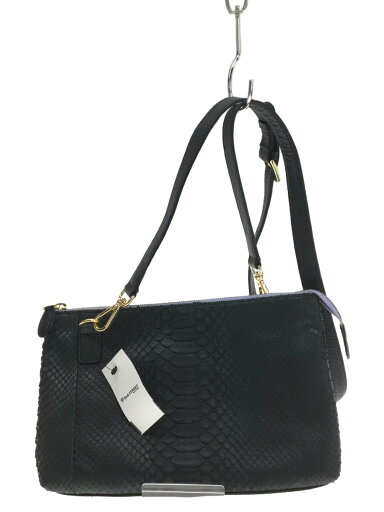 【中古】ショルダーバッグ/レザー/BLK/無地//【バッグ】 【中古】ショルダーバッグ/レザー/BLK/無地//【バッグ】