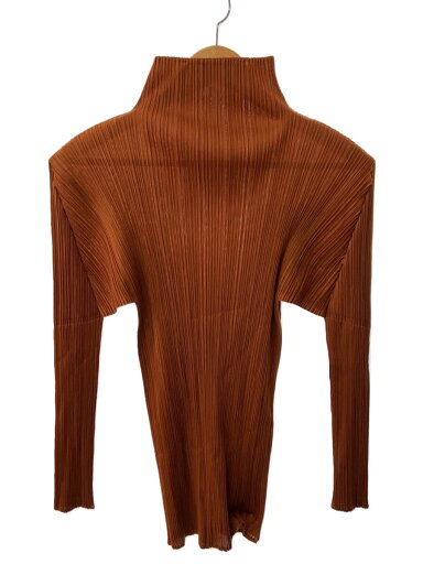 【中古】PLEATS PLEASE ISSEY MIYAKE◆長袖カットソー/FREE/ポリエステル/ブラウン/PP63-JK604/プリーツ加工/ボトルネック【レディースウェア】 【中古】PLEATS PLEASE ISSEY MIYAKE◆長袖カットソー/FREE/ポリエステル/ブラウン/PP63-JK604/プリーツ加工/ボトルネック【レディースウェア】