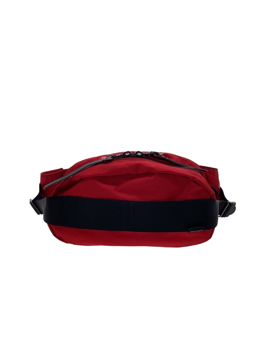 【中古】PORTER◆ウエストバッグ/--/RED/無地【バッグ】