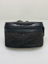【中古】EMPORIO ARMANI◆ジャガード柄/イーグルモチーフ/ボディバッグ/ウエストバッグ/--/ブラック/Y40312【バッグ】