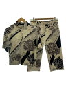 【中古】LEONARD◆セットアップ/コットン/総柄/状態考慮【レディースウェア】