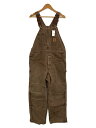 【中古】Carhartt◆オーバーオール/38/コットン/BRW/無地/R27CHT/US製//【メンズウェア】
