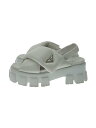 【中古】PRADA◆モノリス/サンダル/36.5/WHT【シューズ】(4)