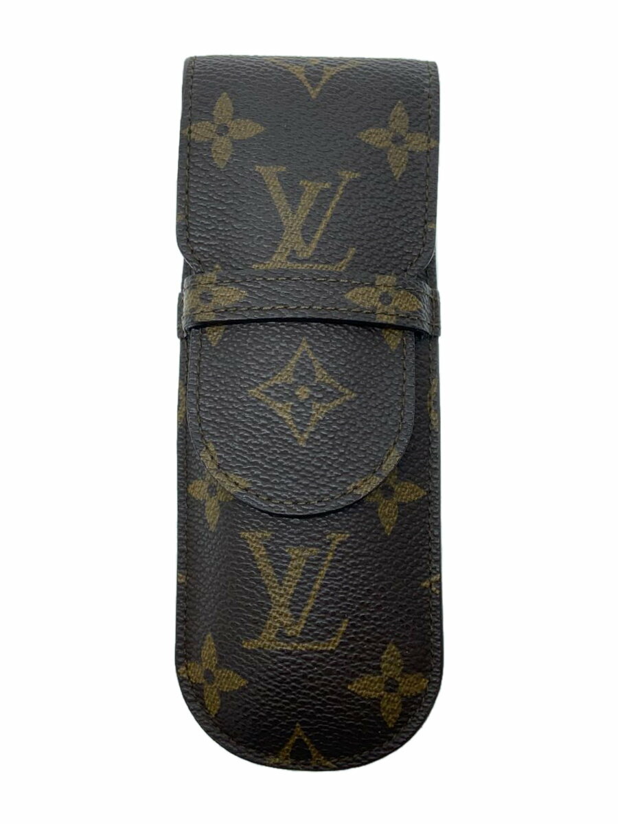 【中古】LOUIS VUITTON◆エテュイ・スティロ_モノグラム・キャンバス_BRW/--/BRW/レディース【服飾雑貨他】
